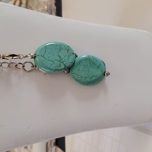 Handcrafted genuine turquoise  no clasp necklace